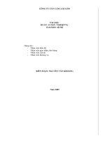 TÀI LIỆU HUẤN LUYỆN NGHIỆP VỤ CÔNG TY TÂN CẢNG SÀI GÒN