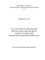 Luận án Suy luận tương tự trong dạy học môn Toán trung học phổ thông: Nghiên cứu trường hợp Phương pháp tọa độ trong không gian.