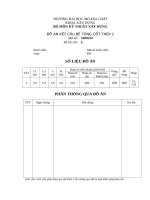 ĐỒ ÁN KẾT CẤU BÊ TÔNG CỐT THÉP 2 (trường ĐH Mỏ0