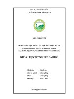 Nghiên cứu đặc điểm lâm học của loài pơ mu a  henry et thomas) tại rừng đặc dụng cham chu tỉnh tuyên quang 