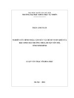 NGHIÊN CỨU HÌNH THÁI, CẢM XÚC VÀ CHỈ SỐ VƯỢT KHÓ CỦA HỌC SINH HAI TRƢỜNG THCS, HUYỆN YÊN MÔ, TỈNH NINH BÌNH