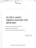Tư duy logic trong giải bài tập sinh học