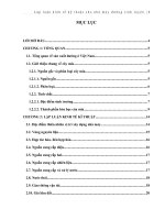 XÂY DỰNG LUẬN CHỨNG KĨ THUẬT CHO NHÀ MÁY ĐƯỜNG TINH LUYỆN