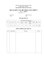 ĐỒ ÁN KẾT CẤU BÊ TÔNG CỐT THÉP 2 (Trường ĐH Mỏ)