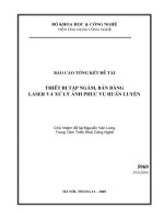 thiết bị tập ngắm, bắn bằng  laser và xử lý ảnh phục vụ huấn luyện