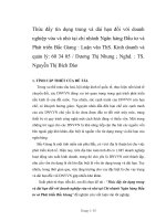 Thức đẩy tín dụng trung và dài hạn đối với doanh nghiệp vừa và nhỏ tại chi nhánh Ngân hàng Đầu tư và Phát triển Bắc Giang