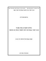 NGHỆ THUẬT HỢP XƯỚNG TRONG SỰ PHÁT TRIỂN NỀN ÂM NHẠC VIỆT NAM