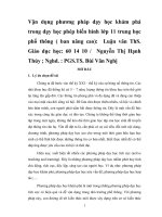 Vận dụng phương pháp dạy học khám phá trong dạy học phép biến hình lớp 11 trung học phổ thông