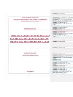 Công tác xã hội với vấn đề hòa nhập của trẻ mắc hội chứng tự kỉ tại các trường tiểu học trên địa bàn hà nội 