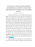 quan hệ đối ngoai của đảng cộng sản việt nam