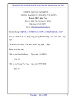 tích hợp liên môn công nghệ 9 “ BIỆN PHÁP để TRỒNG RAU cần SẠCH đạt HIỆU QUẢ CAO 