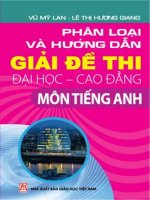 Phân loại và hướng dẫn giải đề thi ĐHCĐ môn tiếng anh NXB giáo dục vũ mỹ lan