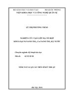 Nghiên cứu tạo lớp mạ tổ hợp kim loại ni nano tio2, cu nano tio2 kỵ nước