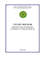 Tổng kết lấy ý kiến các bên liên quan  về chuẩn đầu ra các chương trình đào tạo