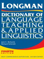 Dictionary of Language Teaching and Applied Linguistics 4th edition