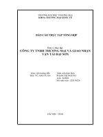 BÁO CÁO THỰC TẬP TỔNG HỢP_ CÔNG TY TNHH THƯƠNG MẠI VÀ GIAO NHẬN VẬN TẢI ĐẠI SƠN