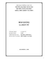 giáo trình la bàn từ hàng hải ĐKTB ĐHHH VN