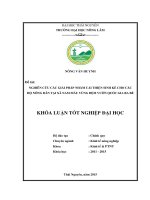 Nghiên cứu các giải pháp chủ yếu nhằm cải thiện sinh kế cho các hộ nông dân tại xã nam mẫu thuộc vùng đệm vườn quốc gia ba bể  