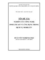 Nghiên cứu công nghệ IP multicast và ứng dụng trong công nghệ MobileTV 