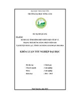 Đánh giá tình hình diễn biến diện tích và trạng thái rừng bằng phần mềm GIS tại huy ện bảo lạc, tỉnh cao bằng giai đoạn 2012  2014