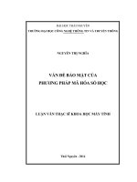 Vấn đề bảo mật của phương pháp mã hóa số học 