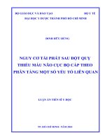 Nguy cơ tái phát sau đột quỵ thiếu máu não cục bộ cấp theo phân tầng một số yếu tố liên quan