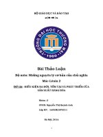 Thảo luận những nguyên lý cơ bản của chủ nghĩa Mác  Lênin 2