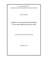 Nghiên cứu kỹ thuật phân tích mã độc và ứng dụng trong bảo vệ máy tính 