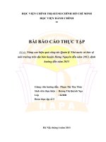báo cáo thực tập tốt nghiệp  Nâng cao hiệu quả công tác quản lý nhà nước và bảo vệ môi trường trên địa bàn huyện hưng nguyên đến năm 2012, định hướng đến năm 2015