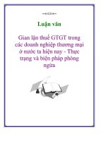 Luan van Gian lan thue GTGT trong cac doanh nghiep thuong mai o nuoc ta hien nay - Thuc trang va bien phap phong ngua