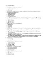 CÂU HỎI TRẮC NGHIỆM CHUYÊN MÔN CHO SỸ QUAN QUẢN LÝ 3