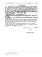 ĐỒ án tốt NGHIỆP PHÂN TÍCH và đề XUẤT một số BIỆN PHÁP NÂNG CAO HIỆU QUẢ sản XUẤT KINH DOANH tại CÔNG TY TNHH SX TM đức THỊNH