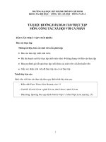 Hướng dẫn báo cáo thực tập  công tác xã hội với cá nhân