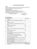 Thuế tiêu thụ đặc biệt  TT