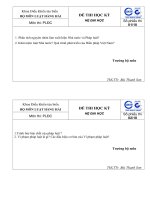 PHIẾU THI PHÁP LUẬT ĐẠI CƯƠNG ĐHHH VN