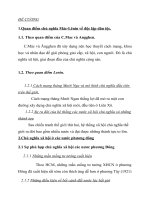 Quan điểm của chủ nghĩa mác lê nin về độc lập 