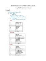 THỰC HÀNH lập TRÌNH TRÊN MATLAB 