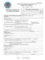 Mẫu ĐƠN YÊU CẦU ĐĂNG KÝGIAO DỊCH BẢO ĐẢM