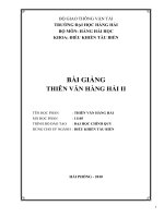 giáo trình thiên văn hàng hải 2