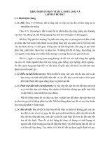 KHÁI NIỆM CƠ BẢN VỀ ĐẤT, PHÂN LOẠI VÀ LẬP BẢN ĐỒ ĐẤT