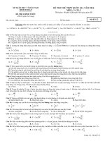 ĐỀ THI THỬ THPTQG TỈNH BÌNH THUẬN 2016 môn vật lý