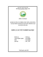 Đánh giá công tác phòng cháy chữa cháy rừng tại hạt kiểm lâm huyện ngân sơn, tỉnh bắc kạn giai đoạn 2012 2014