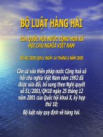 THUYẾT TRÌNH BỘ LUẬT HÀNG HẢI VIỆT NAM