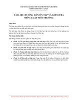 Tài liệu hướng dẫn ôn tập và kiểm tra môn luật môi trường