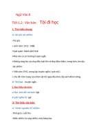 Ngữ văn 8 : bài Tôi đi học