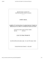 Luận văn thạc sĩ kinh tế nghiên cứu sự hài lòng của khách hàng về dịch vụ khách sạn của công ty cổ phần du lịch an giang