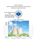 Tiểu luận Ứng dụng của enzyme trong công nghệ chế biến sữa