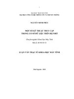 Một số kỹ thuật truy cập trong cơ sở dữ liệu trên bộ nhớ 