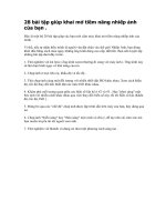 28 bài tập chụp ảnh căn bản