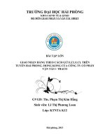 GIAO NHẬN HÀNG THEO CÁCH gửi LCLLCL TRÊN TUYẾN HAI PHONG  HONG KONG của CÔNG TY cổ PHẦN vận tải 1  TRACO 